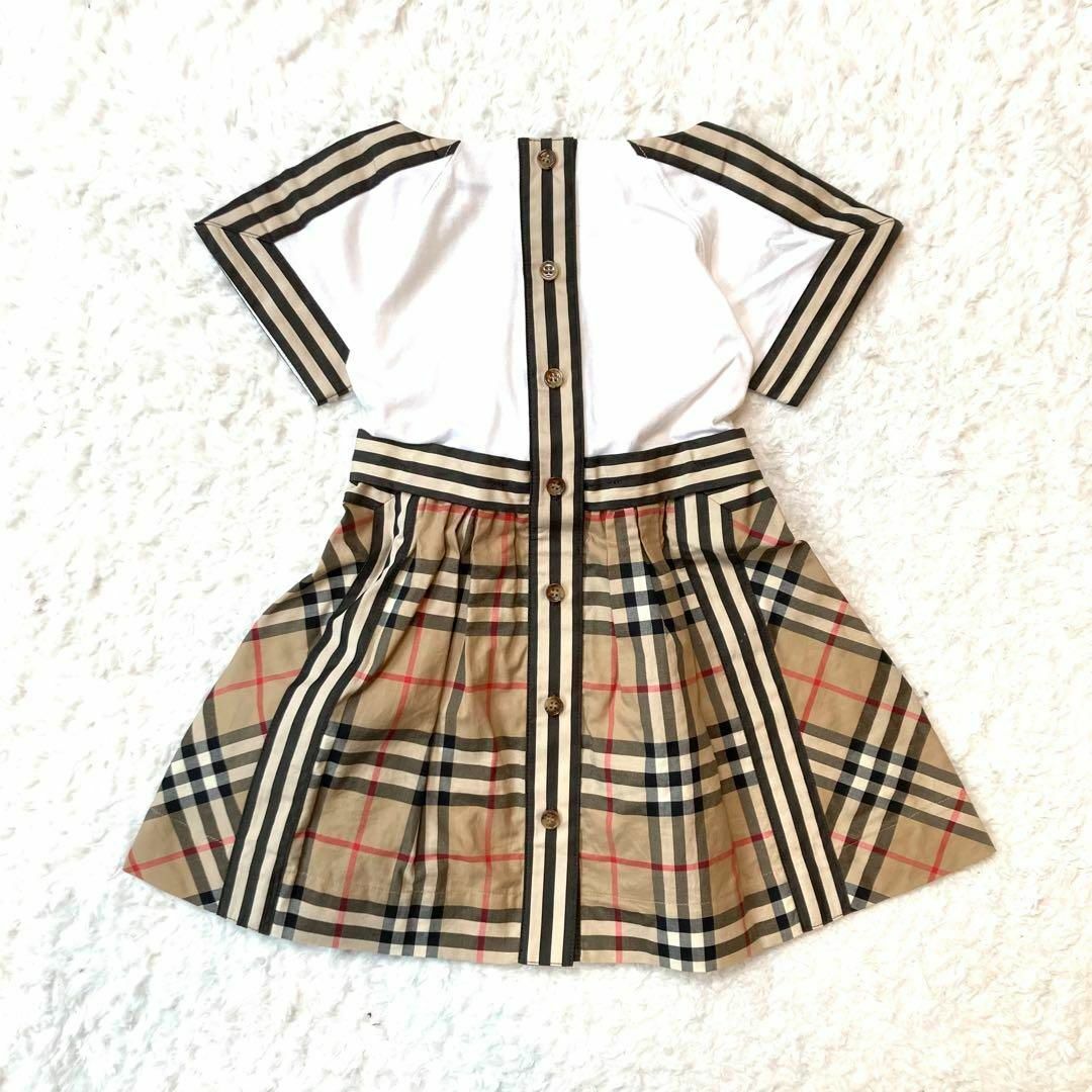 BURBERRY(バーバリー)の【美品】BURBERRY ワンピース 切替 ノバチェック キッズ 2Y キッズ/ベビー/マタニティのベビー服(~85cm)(ワンピース)の商品写真