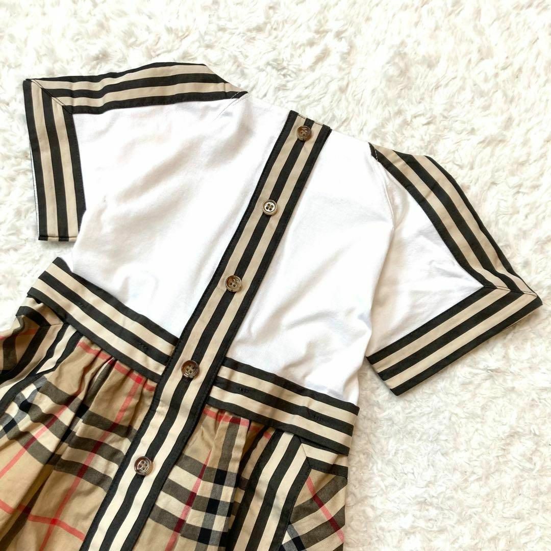 BURBERRY(バーバリー)の【美品】BURBERRY ワンピース 切替 ノバチェック キッズ 2Y キッズ/ベビー/マタニティのベビー服(~85cm)(ワンピース)の商品写真