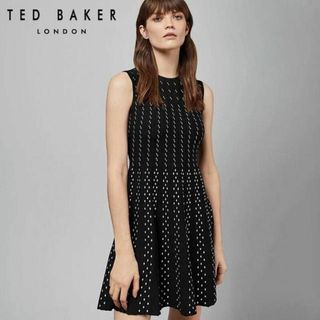 テッドベイカー(TED BAKER)のy820　TED BAKER　テッドベイカー　大きいサイズ　ニットワンピース　4(ひざ丈ワンピース)