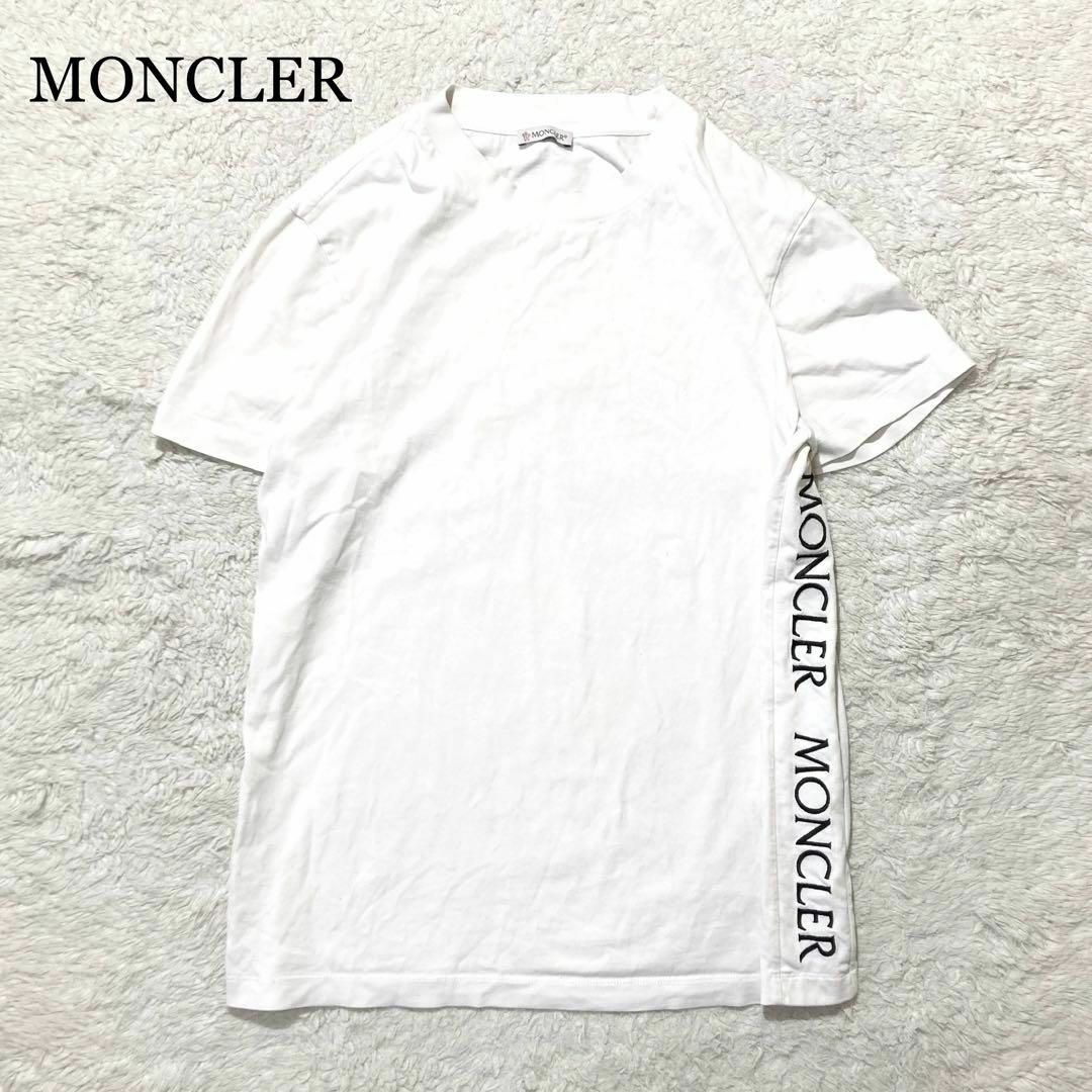 MONCLER(モンクレール)のモンクレール Tシャツ ホワイト 白 コットン ロゴ入り 2020 メンズのトップス(Tシャツ/カットソー(半袖/袖なし))の商品写真