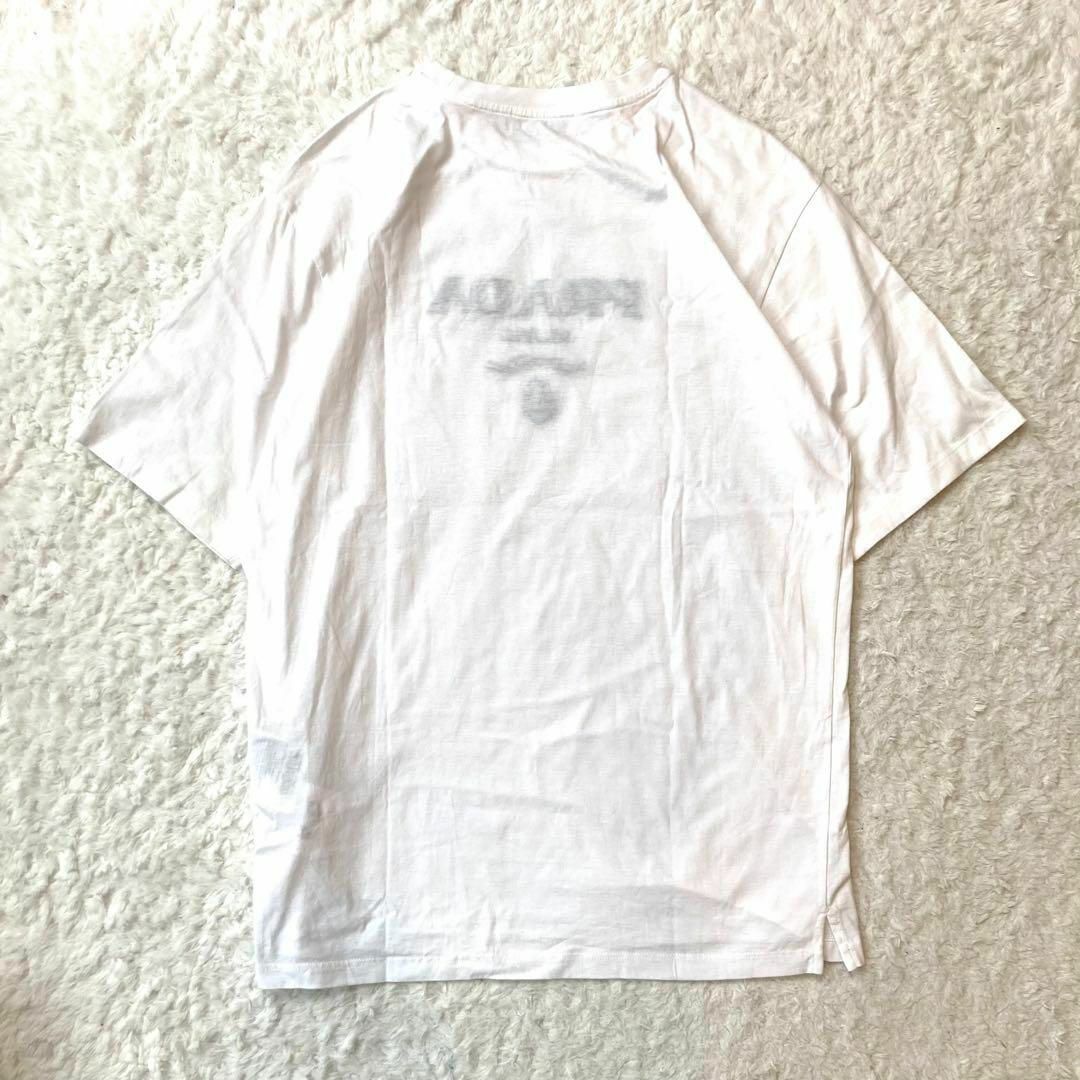 PRADA(プラダ)の【未使用級】PRADA プラダ Tシャツ ホワイト 刺繍ロゴ コットン S メンズのトップス(Tシャツ/カットソー(半袖/袖なし))の商品写真
