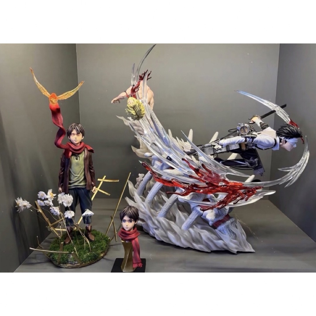 スケールモデル 新作 進撃の巨人 エレン フィギュア ガレージキット GK完成品 A版の コミック・アニメ