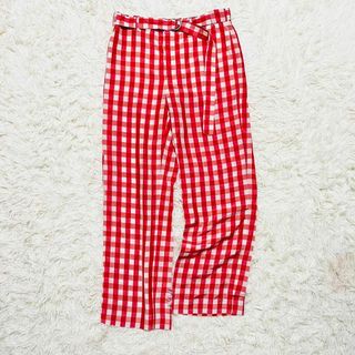 レッドヴァレンティノ(RED VALENTINO)のm783　RED VALENTINOレッドバレンチノ　チェックパンツ　ベルト付き(カジュアルパンツ)