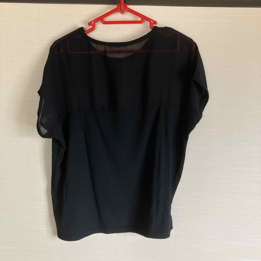 黒透け感トップス メンズのトップス(Tシャツ/カットソー(半袖/袖なし))の商品写真
