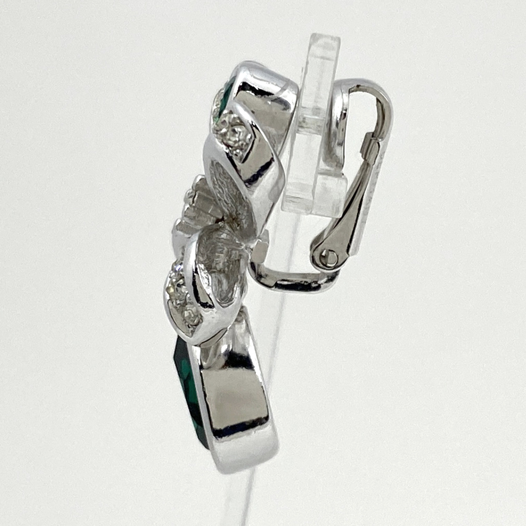 Christian Dior(クリスチャンディオール)のクリスチャンディオール ラインストーン イヤリング シルバーメッキ 【中古】 レディースのアクセサリー(イヤリング)の商品写真
