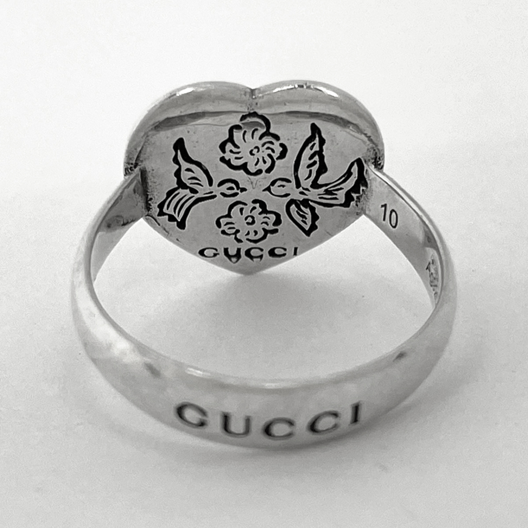 Gucci(グッチ)のグッチ ハート モチーフ リング ９号 シルバー925 【中古】 レディースのアクセサリー(リング(指輪))の商品写真