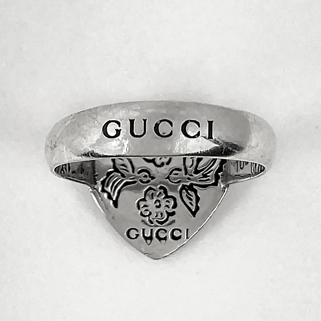 Gucci(グッチ)のグッチ ハート モチーフ リング ９号 シルバー925 【中古】 レディースのアクセサリー(リング(指輪))の商品写真