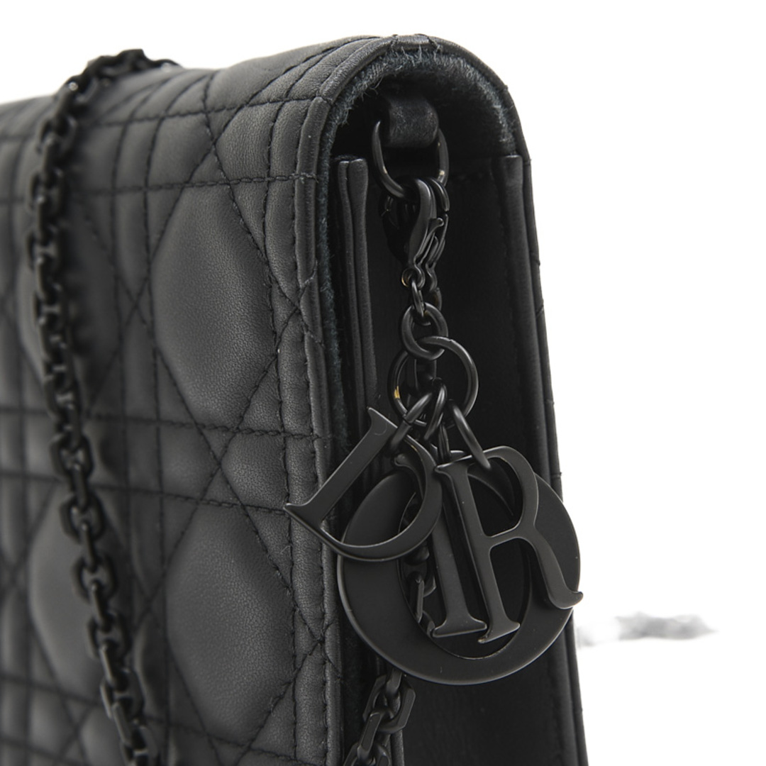 Dior(ディオール)のディオール レディディオール カナージュ チェーンウォレット 長財布 レザー ブ レディースのファッション小物(財布)の商品写真