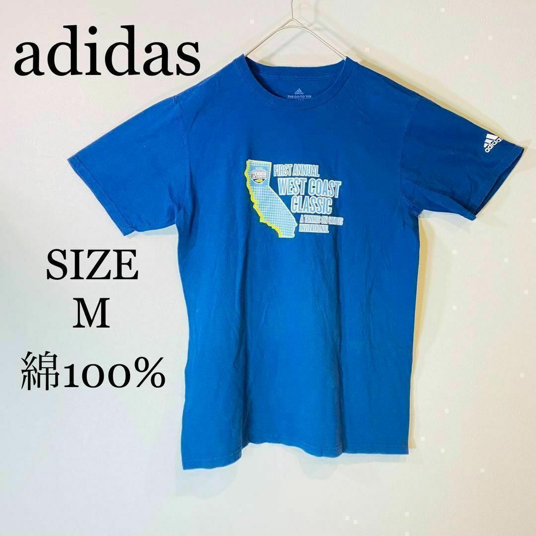 adidas(アディダス)のadidas　アディダス　Tシャツ　綿100% プリントロゴ テニス　アメリカ メンズのトップス(Tシャツ/カットソー(半袖/袖なし))の商品写真