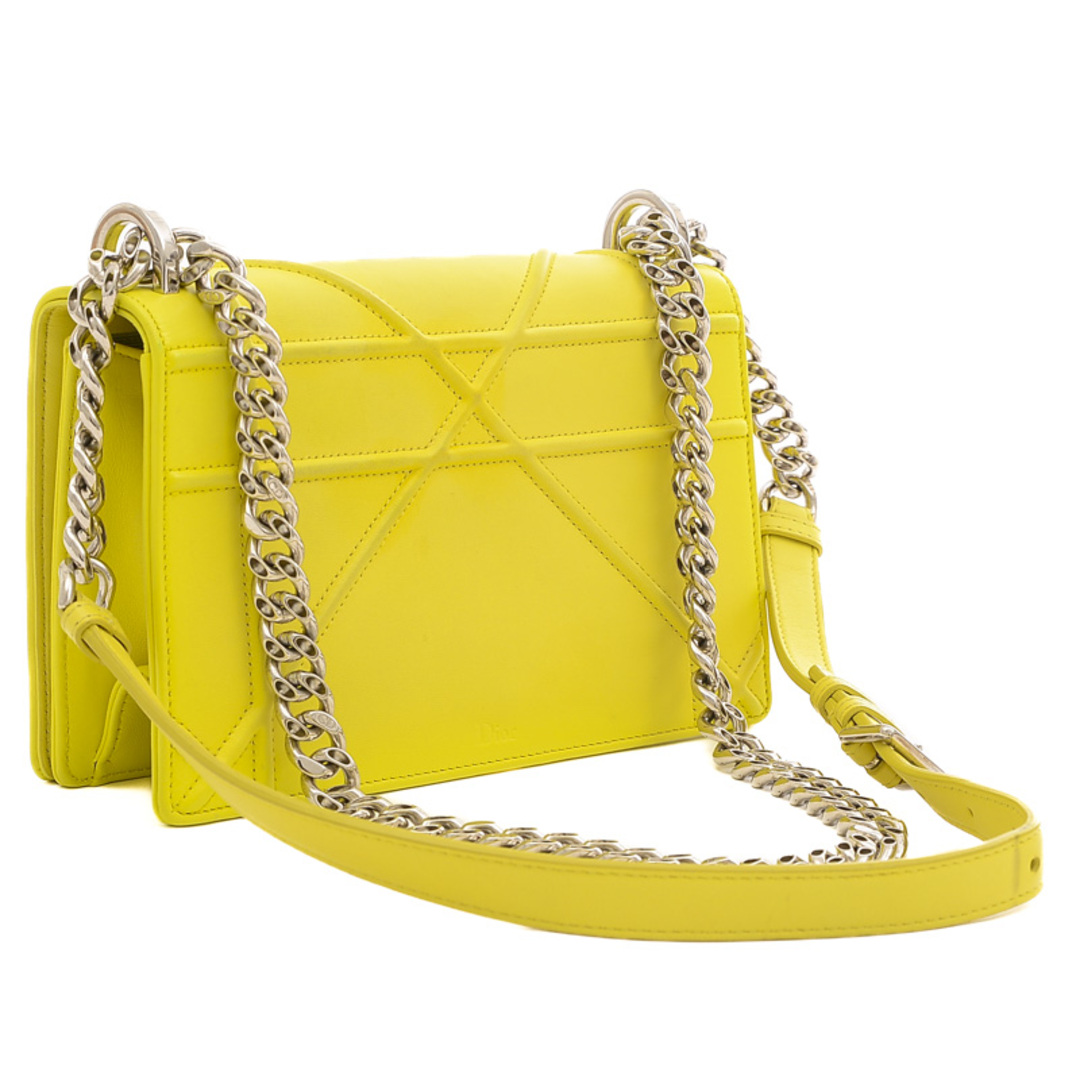 Dior(ディオール)のディオール ディオラマ チェーンショルダーバッグ ラムスキン イエロー シルバー レディースのバッグ(ショルダーバッグ)の商品写真