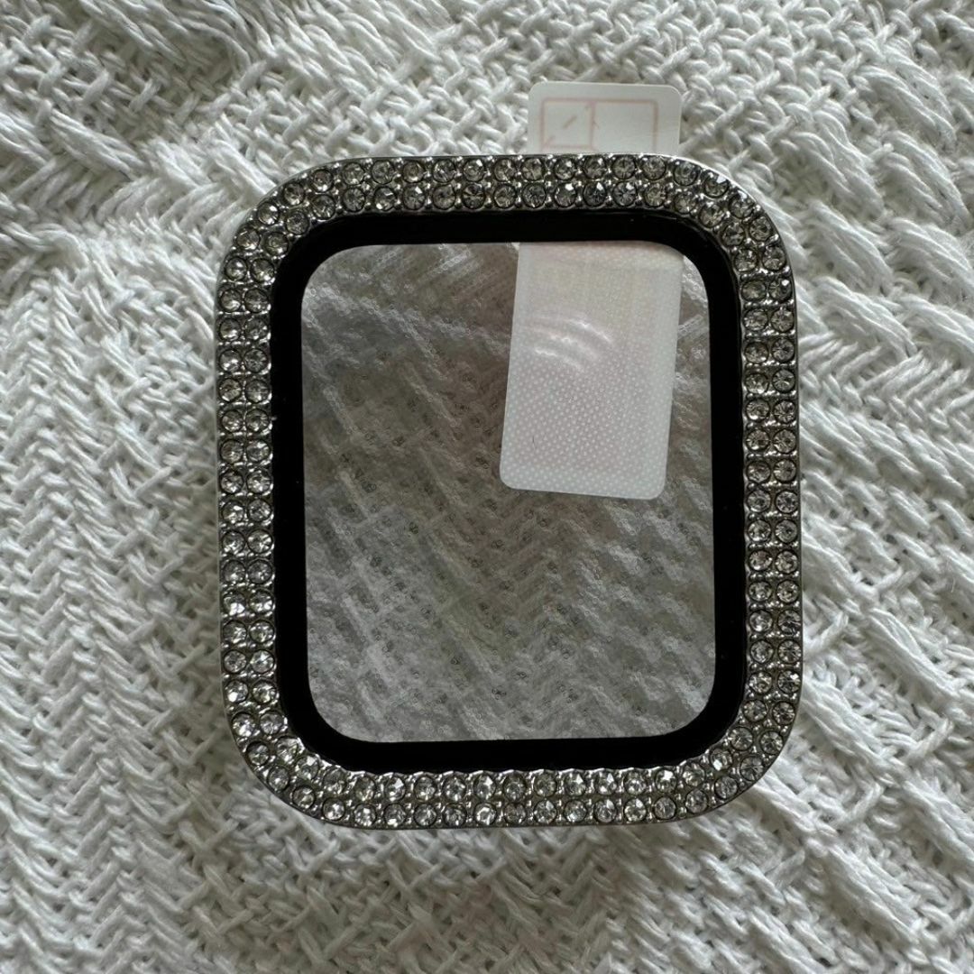 シルバー Apple Watch 7/8/9 41mm キラキラカバー ケース レディースのファッション小物(腕時計)の商品写真
