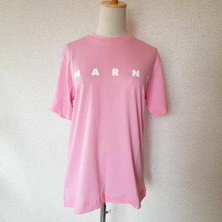 【新品・未使用】MARNI KIDS ロゴプリントコットンTシャツ　ピンク14Y