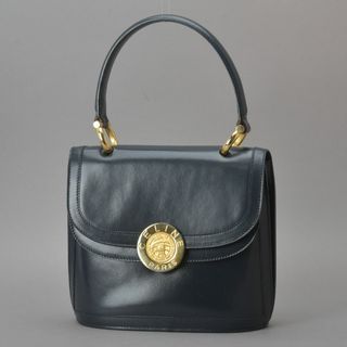 セリーヌ(celine)の未使用に近い◇CELINE セリーヌ 地球儀 ハンドバッグ 本革 レザー 紺(ハンドバッグ)