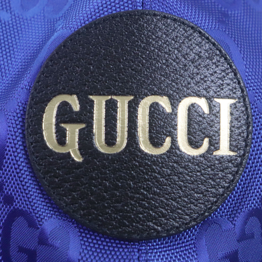 Gucci(グッチ)の未使用品▼GUCCI グッチ 2023年製 627114 OFF THE GRID GGロゴ レザー使い 帽子 キャップ ブルー ブラック M 保存袋付き イタリア製 正規品 メンズ メンズの帽子(キャップ)の商品写真