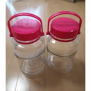イシヅカガラス(石塚硝子)の果実酒瓶　2本セット　4L　石塚硝子(容器)