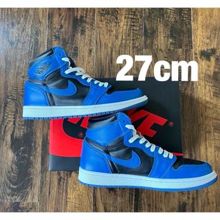 ナイキ(NIKE)の美品AirJordan 1 Retro High ダークマリーナブルー 27cm(スニーカー)