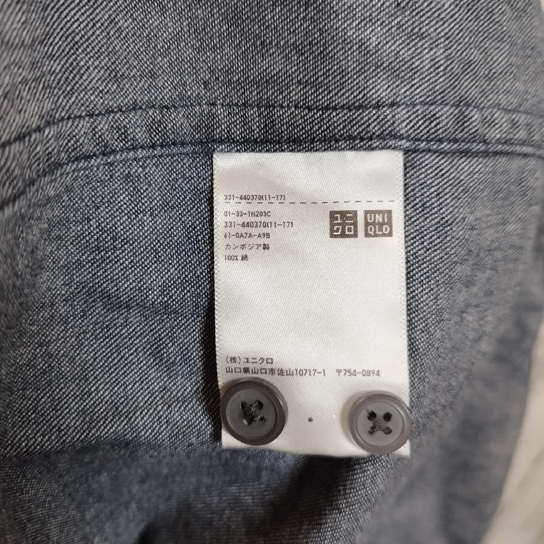 UNIQLO(ユニクロ)の【UNIQLO】デニムオーバーサイズスタンドカラーシャツ（長袖）　D952 メンズのトップス(シャツ)の商品写真