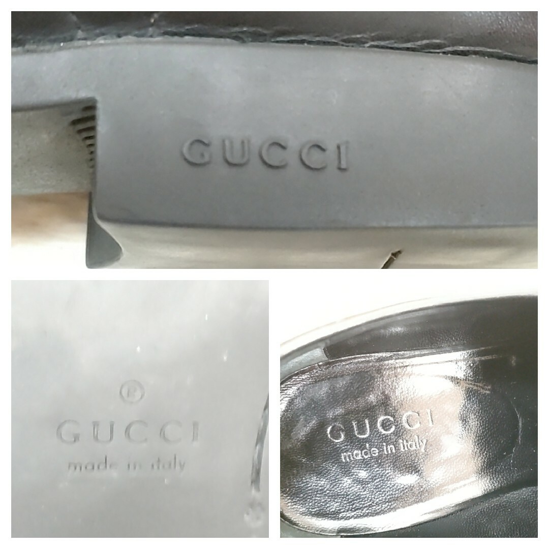 Gucci(グッチ)の【良品】GUCCI グッチ  ローファー  シェリーライン　ブラック メンズの靴/シューズ(ドレス/ビジネス)の商品写真