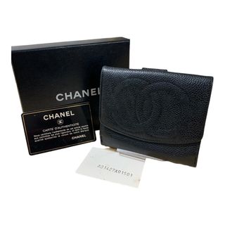 CHANEL - 【大人気】　CHANEL ココマーク　　二つ折り財布　ギャランティカード付き