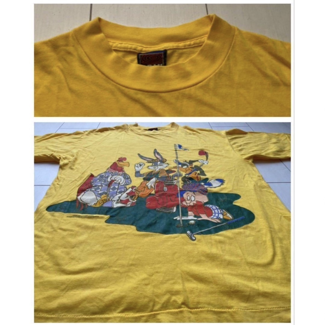 VINTAGE(ヴィンテージ)の90s looney tunes Warner movie 黄 Tシャツ XL メンズのトップス(Tシャツ/カットソー(半袖/袖なし))の商品写真