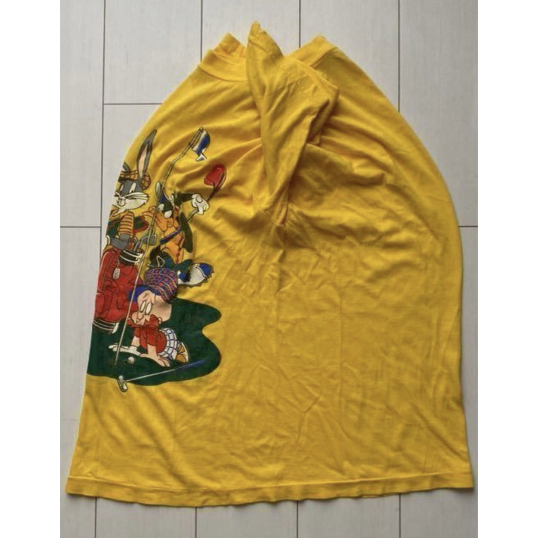 VINTAGE(ヴィンテージ)の90s looney tunes Warner movie 黄 Tシャツ XL メンズのトップス(Tシャツ/カットソー(半袖/袖なし))の商品写真