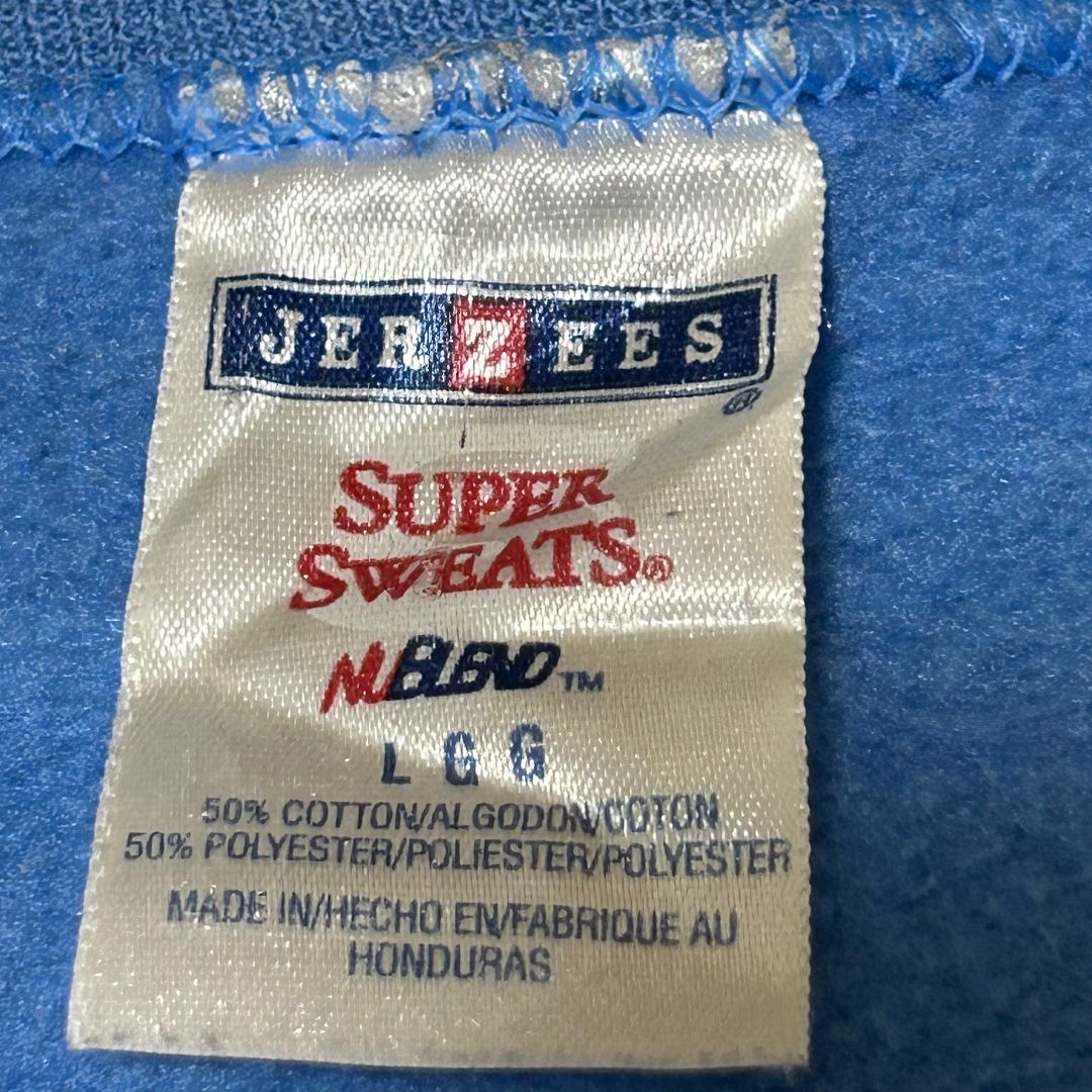 JERZEES(ジャージーズ)の【US古着】ジャージーズ スウェット L ブルー 裏起毛 ミディアム ✓4258 メンズのトップス(スウェット)の商品写真