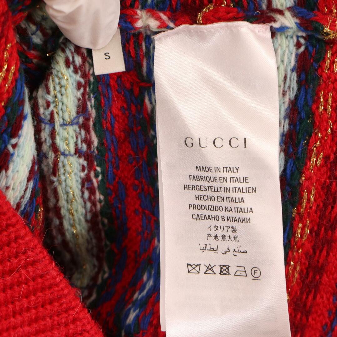 Gucci(グッチ)のグッチ 536624 赤 ｽﾊﾟﾝｺｰﾙ ﾉﾙﾃﾞｨｯｸ柄 ﾆｯﾄｾｰﾀｰ S メンズのトップス(その他)の商品写真