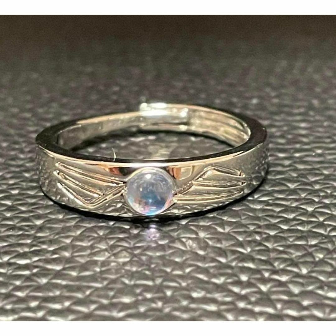 2色セット　シルバー　リング　ストーン　指輪　レディース　メンズ　天然石 レディースのアクセサリー(リング(指輪))の商品写真
