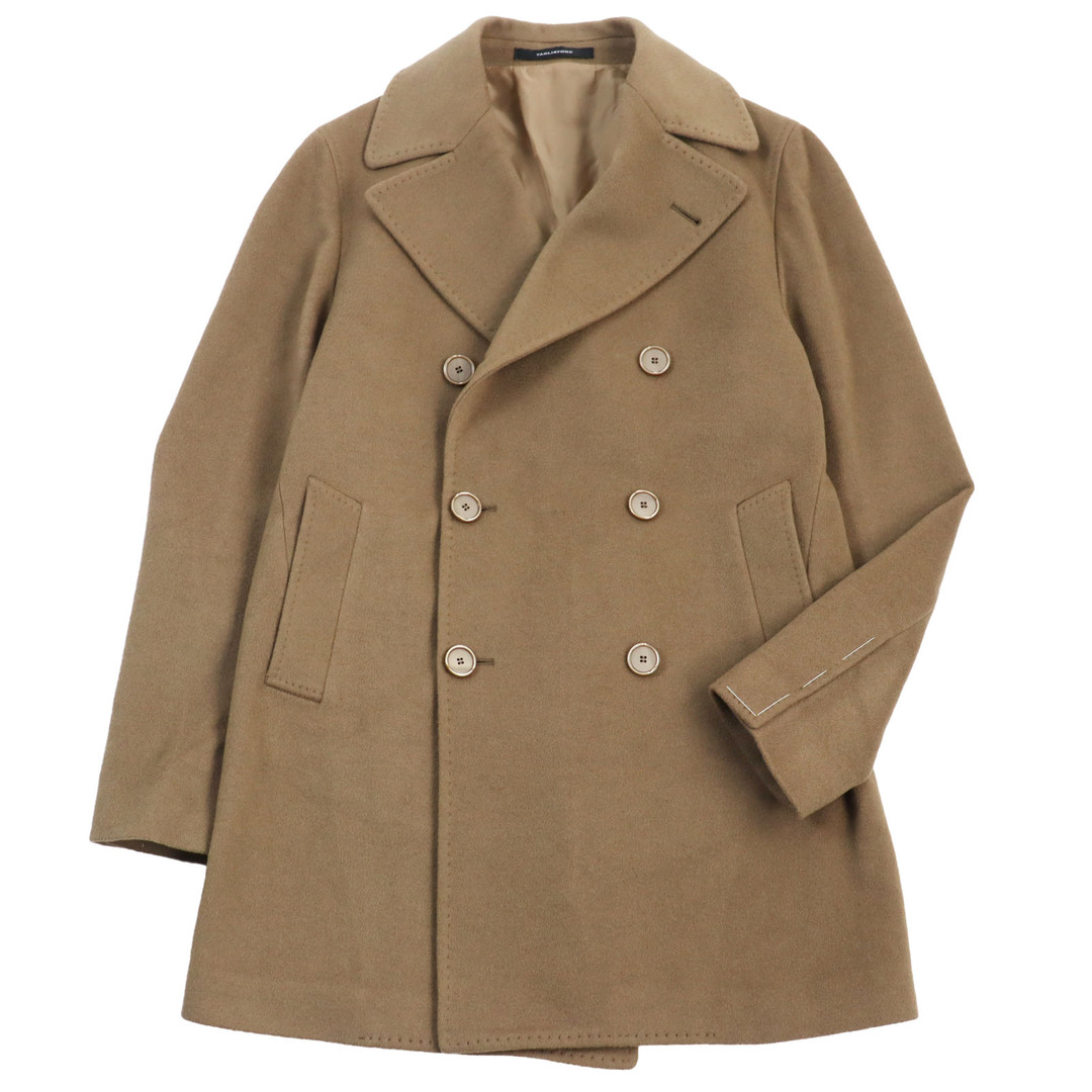 TAGLIATORE - 未使用品●TAGLIATORE タリアトーレ C-STEPHAN カシミヤ100％ ダブルブレスト ピーコート キャメル S相当 イタリア製 正規品 メンズ