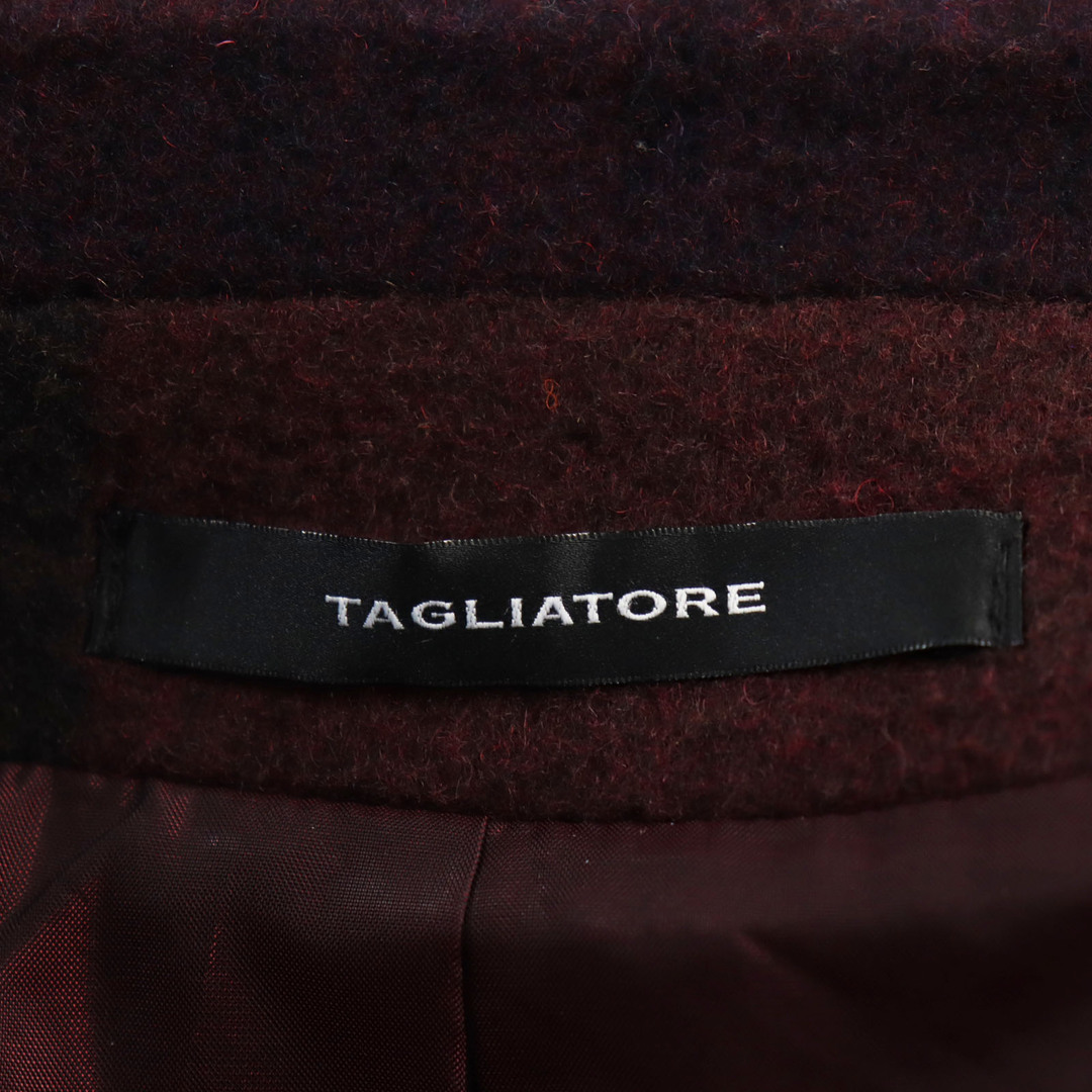 TAGLIATORE(タリアトーレ)の極美品●TAGLIATORE タリアトーレ BALDWIN ボールドウィン チェック柄 タイロッケンコート 起毛コート レッド系 46 イタリア製 正規品 メンズ メンズのジャケット/アウター(その他)の商品写真