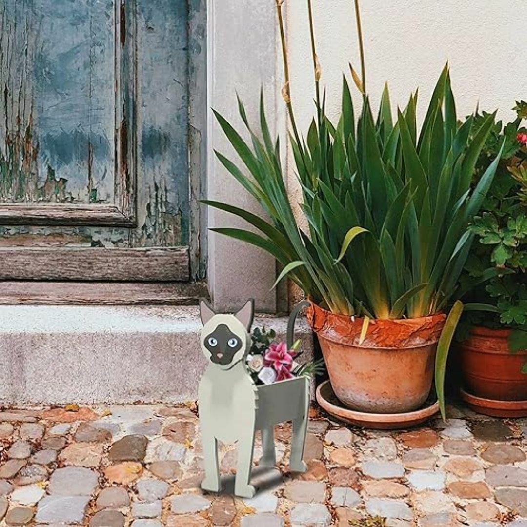 ラスト１個！【大人気】シャム猫　サイアミーズ　プランター　鉢植え　鉢　ガーデン その他のペット用品(猫)の商品写真