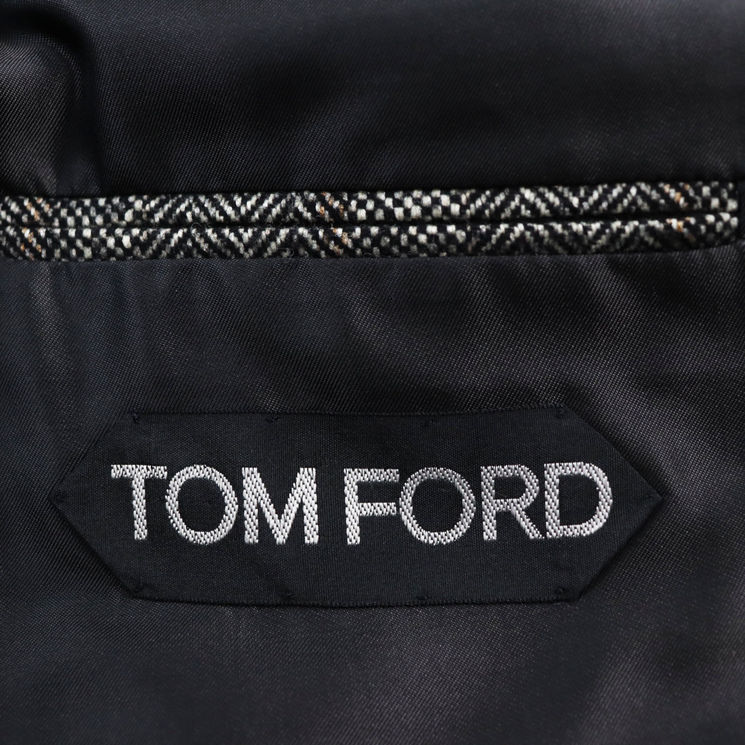 TOM FORD(トムフォード)の極美品●TOM FORD トムフォード シルク・カシミヤ混 ピークドラペル セットアップ シングルスーツ グレー系 46 イタリア製 メンズ メンズのスーツ(セットアップ)の商品写真