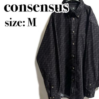 ヴィンテージ(VINTAGE)のconsensus 総柄シャツ アート柄 ヴィンテージ 海外古着(シャツ)