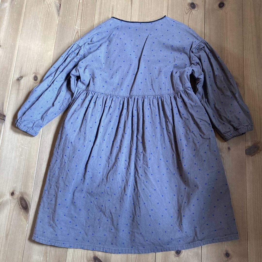 MARKEY'S(マーキーズ)のマーキーズ　ドット柄長袖ワンピース　110cm キッズ/ベビー/マタニティのキッズ服女の子用(90cm~)(ワンピース)の商品写真