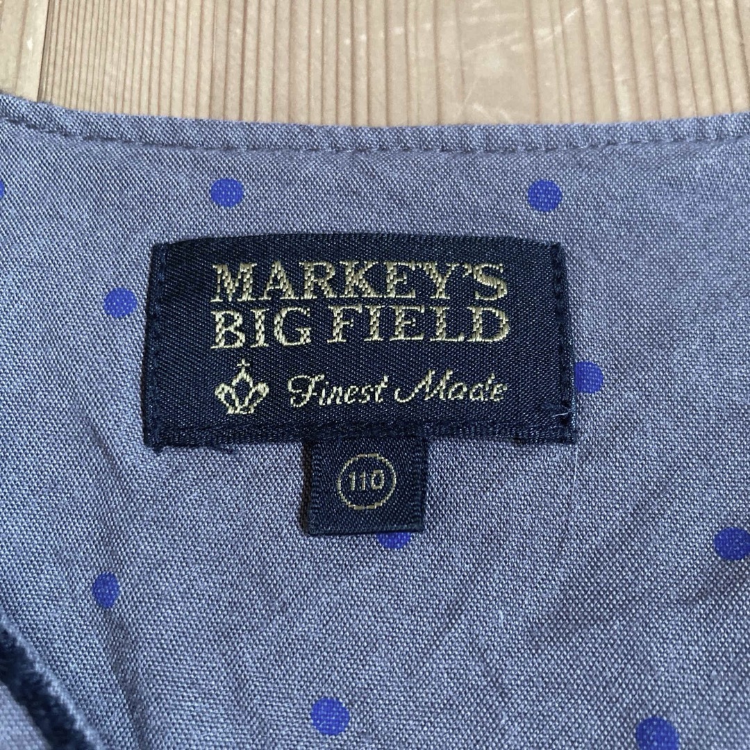 MARKEY'S(マーキーズ)のマーキーズ　ドット柄長袖ワンピース　110cm キッズ/ベビー/マタニティのキッズ服女の子用(90cm~)(ワンピース)の商品写真