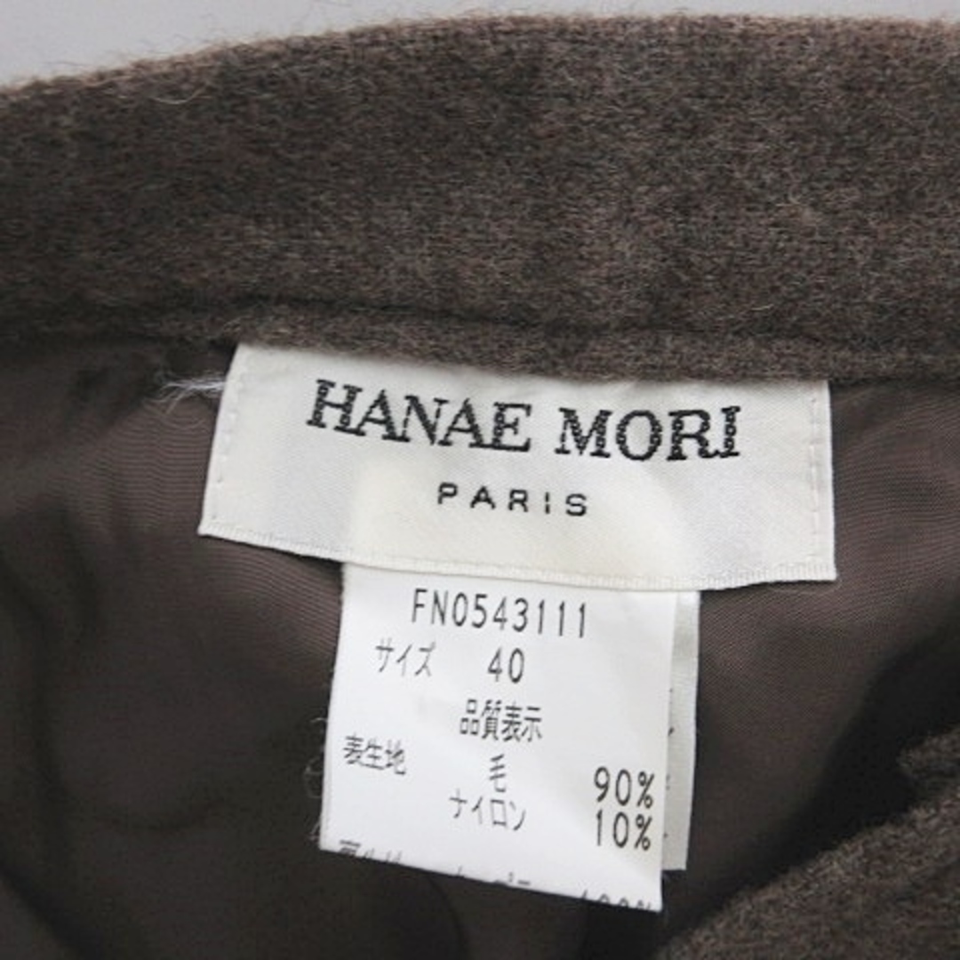 HANAE MORI(ハナエモリ)のハナエモリ スカート プリーツスカート ロング 裏地付き 茶 ブラウン 40 レディースのスカート(ロングスカート)の商品写真