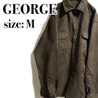 ヴィンテージ(VINTAGE)のGEORGE フェイクスウェード スエード シャツ ヴィンテージ 海外古着(シャツ)