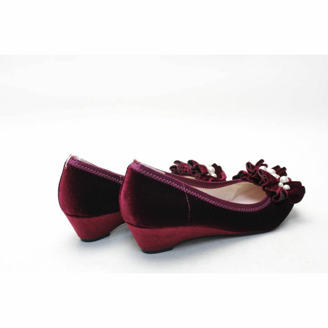 Marie femme(マリーファム)の新品♪マリーファム パールドレープウェッジパンプス(22ｃｍ)WN  レディースの靴/シューズ(ハイヒール/パンプス)の商品写真