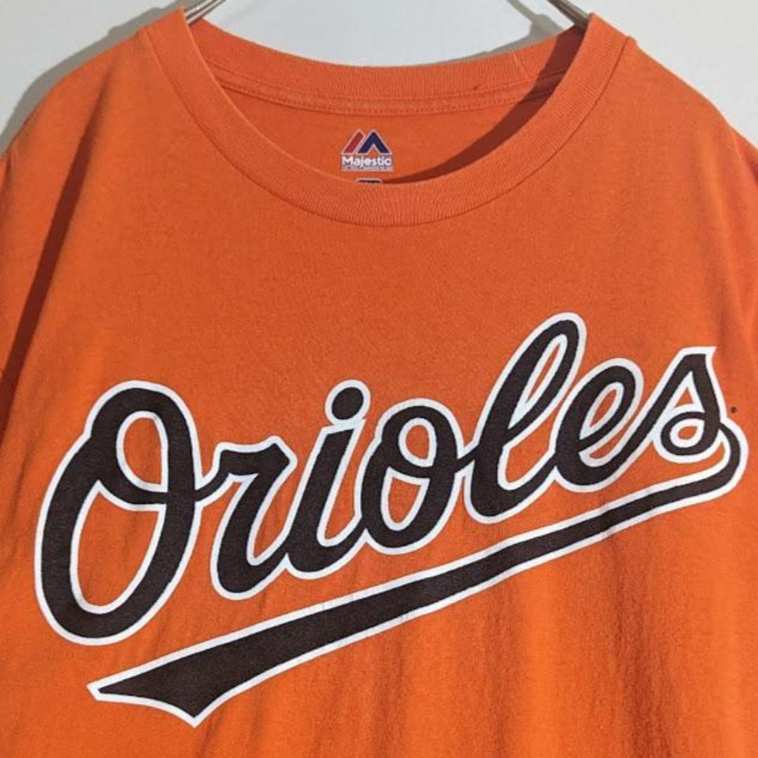 古着 Tシャツ アメカジ MLB プリント ボルチモア オリオールズ オレンジ メンズのトップス(Tシャツ/カットソー(半袖/袖なし))の商品写真