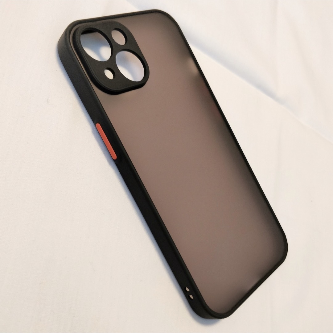 iPhone12miniケース マットクリア ブラック おしゃれ 可愛い TPU スマホ/家電/カメラのスマホアクセサリー(iPhoneケース)の商品写真