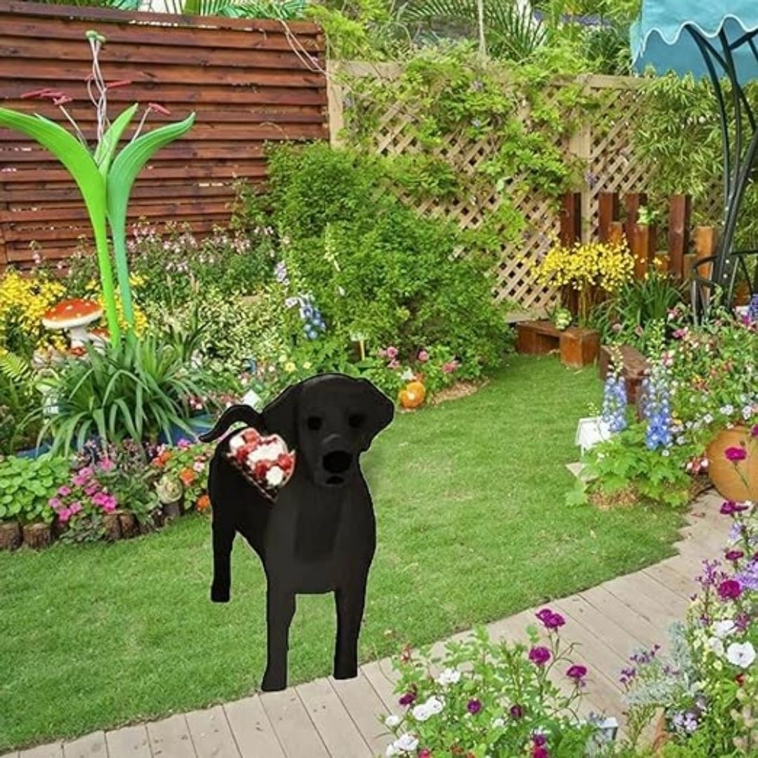 【大人気】黒ラブ　ラブラドールレトリーバー　ラブラドールレトリバー　プランター その他のペット用品(犬)の商品写真