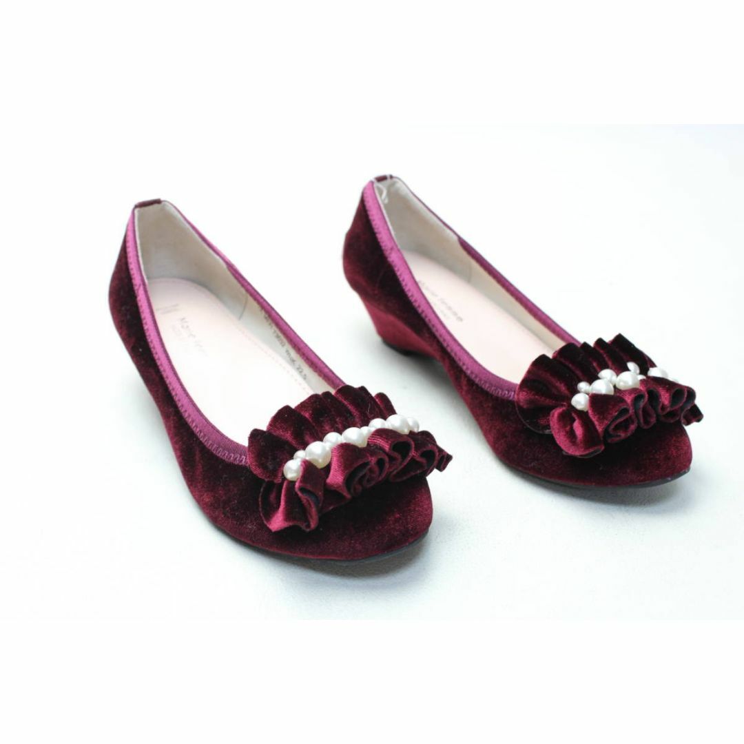 Marie femme(マリーファム)の新品♪マリーファム パールドレープウェッジパンプス(22.5ｃｍ)ＷＮ レディースの靴/シューズ(ハイヒール/パンプス)の商品写真