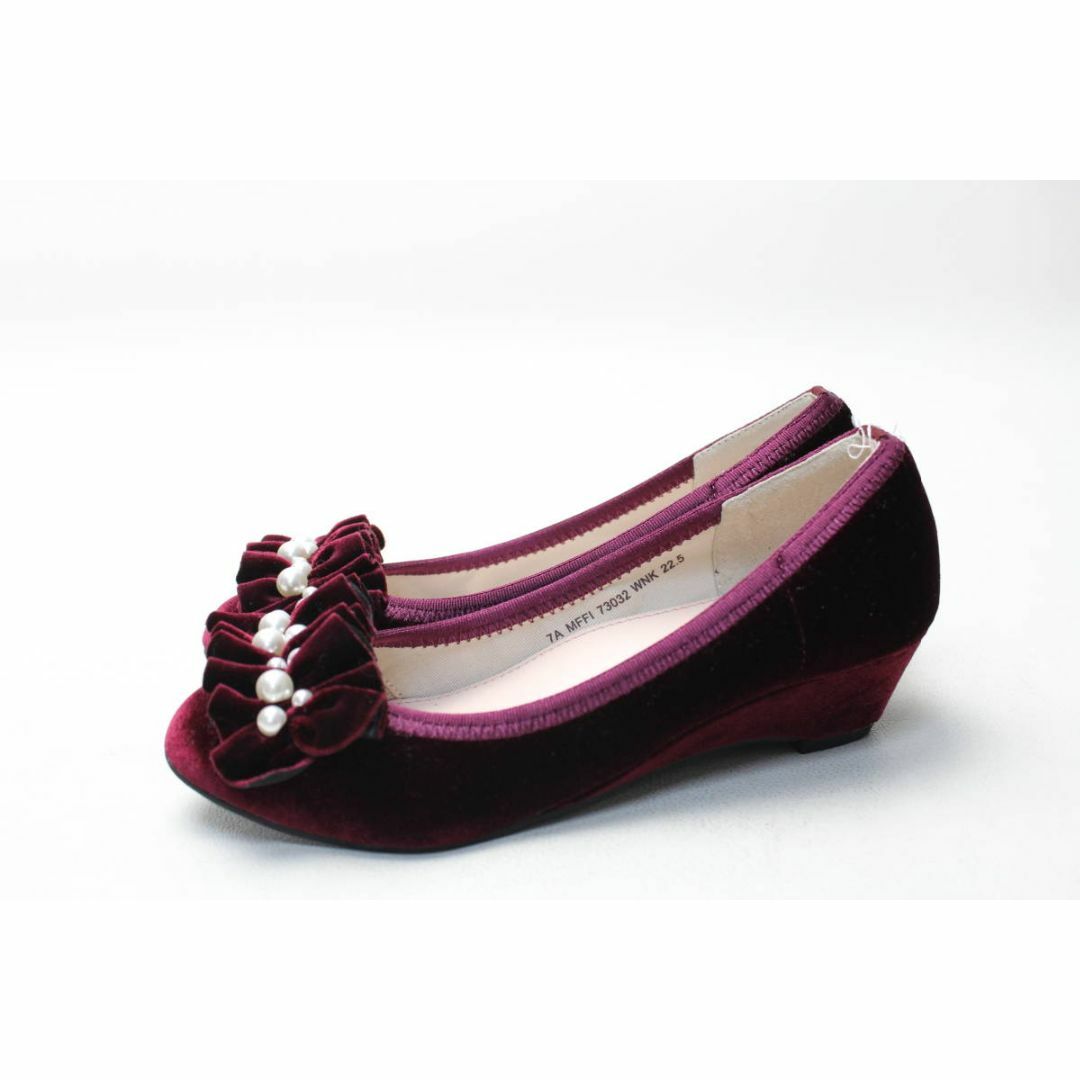 Marie femme(マリーファム)の新品♪マリーファム パールドレープウェッジパンプス(22.5ｃｍ)ＷＮ レディースの靴/シューズ(ハイヒール/パンプス)の商品写真