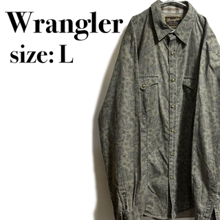 ラングラー(Wrangler)のWrangler ラングラー　ウェスタンシャツ　総柄　ペイズリー　ヴィンテージ(シャツ)