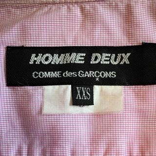 コムデギャルソンオムドゥ(COMME des GARCONS HOMME DEUX)のコムデギャルソン　オム・ドゥ　ピンク　ピンストライプシャツ　XXS(シャツ)