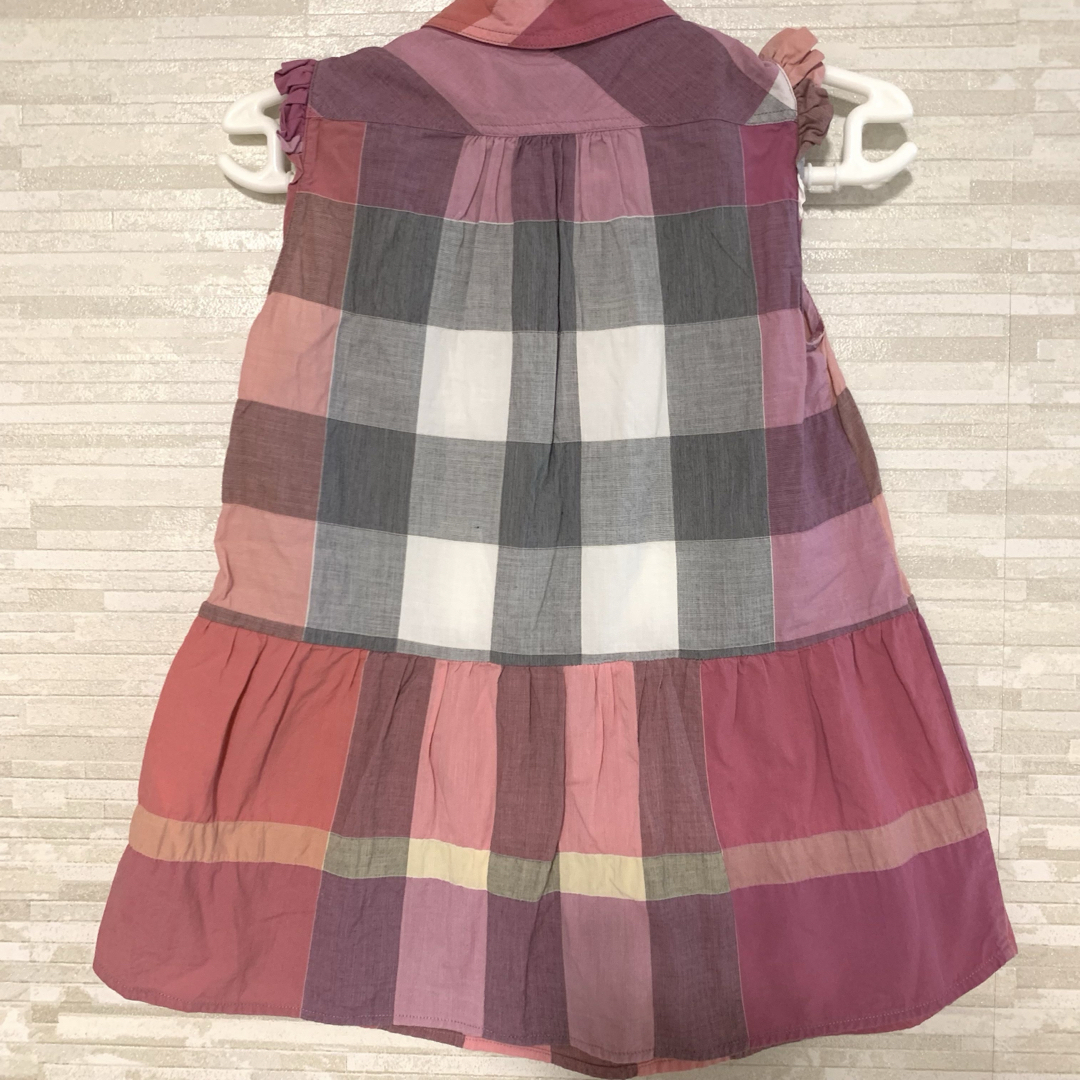 BURBERRY(バーバリー)のBURBERRY チェック フリル ワンピース キッズ/ベビー/マタニティのキッズ服女の子用(90cm~)(Tシャツ/カットソー)の商品写真