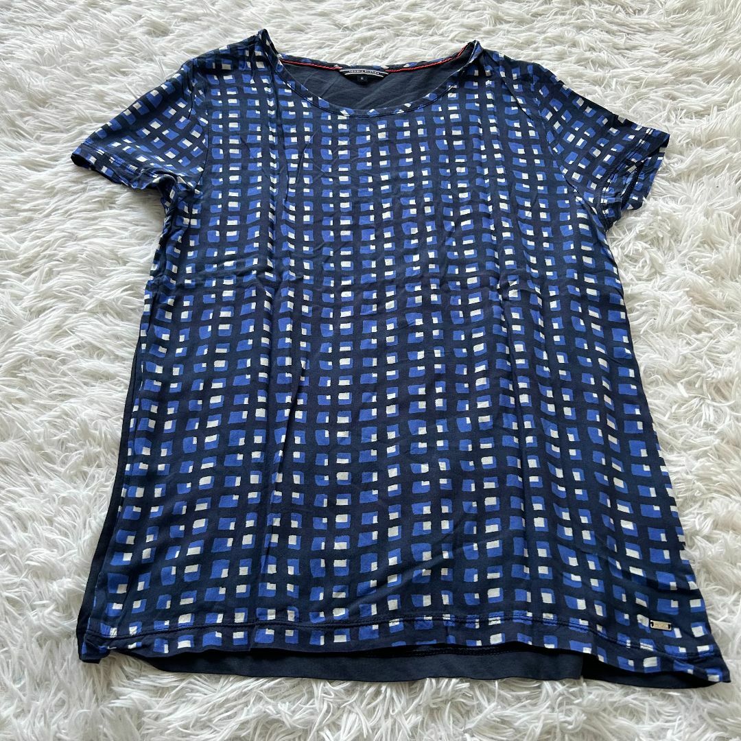 TOMMY HILFIGER(トミーヒルフィガー)の【美品】トミーヒルフィガー Tシャツ・カットソー 半袖 M 青 ✓4251 レディースのトップス(Tシャツ(半袖/袖なし))の商品写真