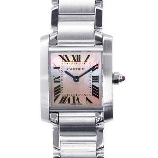 Cartier - カルティエ タンクフランセーズ W51028Q3 Cartier 腕時計 ピンクシェル文字盤 レディース