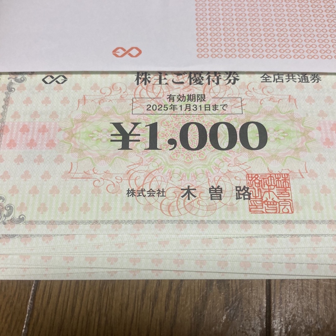 木曽路 株主優待券16000円分 チケットの優待券/割引券(レストラン/食事券)の商品写真