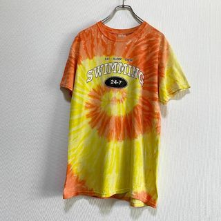 ギルタン(GILDAN)のアメリカ古着　タイダイ　スイミング　半袖Tシャツ　00s ヴィンテージ　I175(Tシャツ/カットソー(半袖/袖なし))